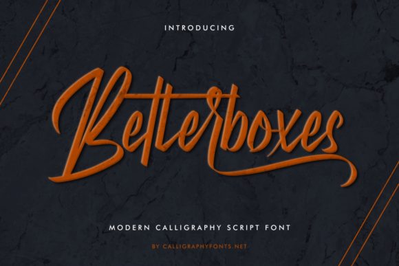 Betterboxes: A Brush Calligraphy Font for Your Brand Upgrade