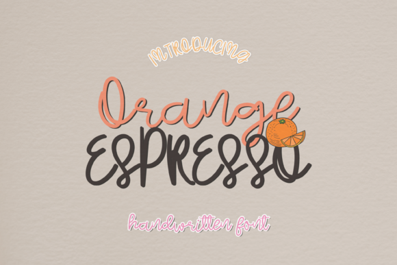 Orange Espresso: A Messy, Cute Handwritten Font for Websites