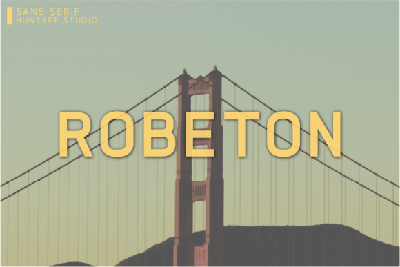 Robeton: A Simple, Bold Sans Serif Font for Editorial Design