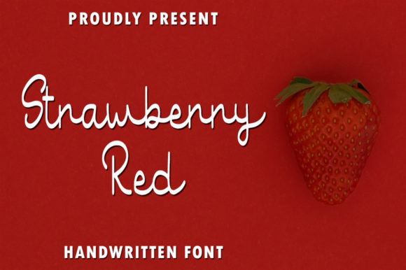 The Strawberry Red Font for Sweet and Cursive Branding